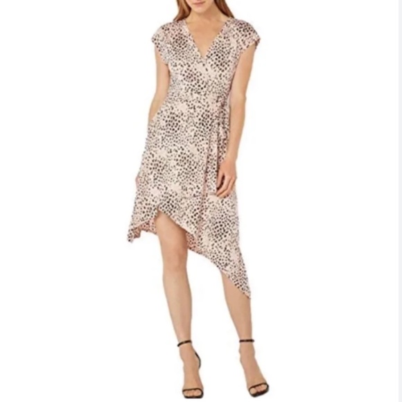 Brand New Bcbgmaxazria Women's Bcbg Painted Animal Print Wrap Dress - Picture 1 of 15